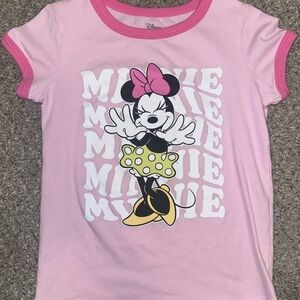 Disney Minnie Mouse Pink and Yellow Kids T-Shirt